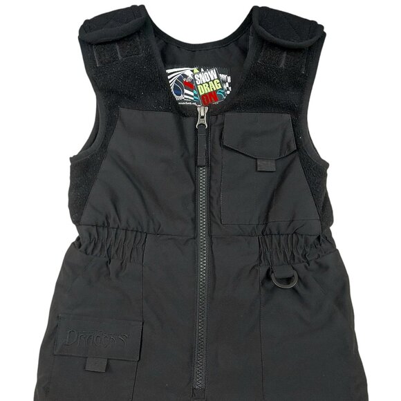 Snow Dragons Snow Bibs Kids 3T Black Insulated Front Zip Warm Winter Outdoor - Picture 2 of 12